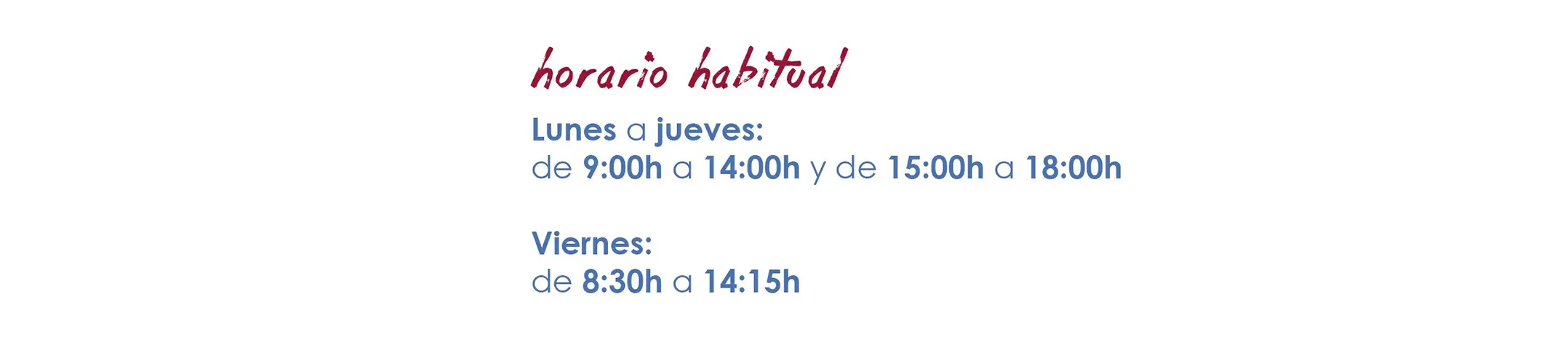 horario habitual