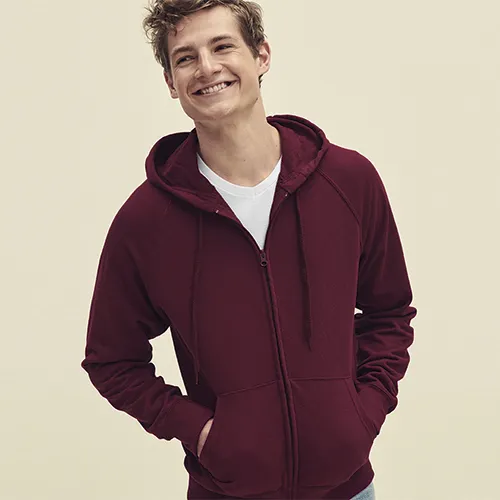 SUDADERA LIGERA CAPUCHA CREMALLERA HOMBRE