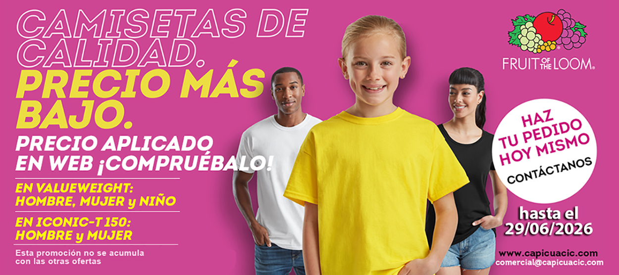 PRECIOS MÁS BAJOS EN CAMISETAS FRUIT OF THE LOOM